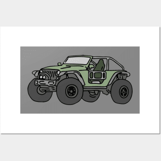 monster car Posters and Art